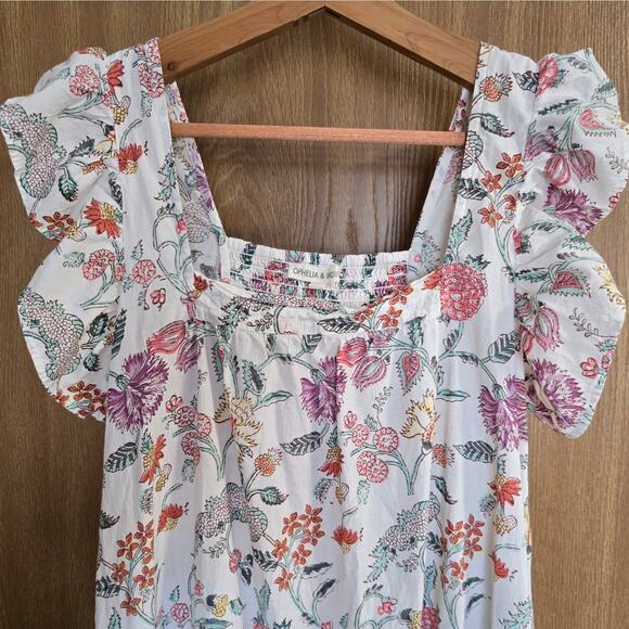 Ophelia & Indigo Floral Block Print Midi Dress - Picture 5 of 12